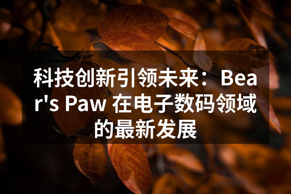 科技创新引领未来：Bear's Paw 在电子数码领域的最新发展